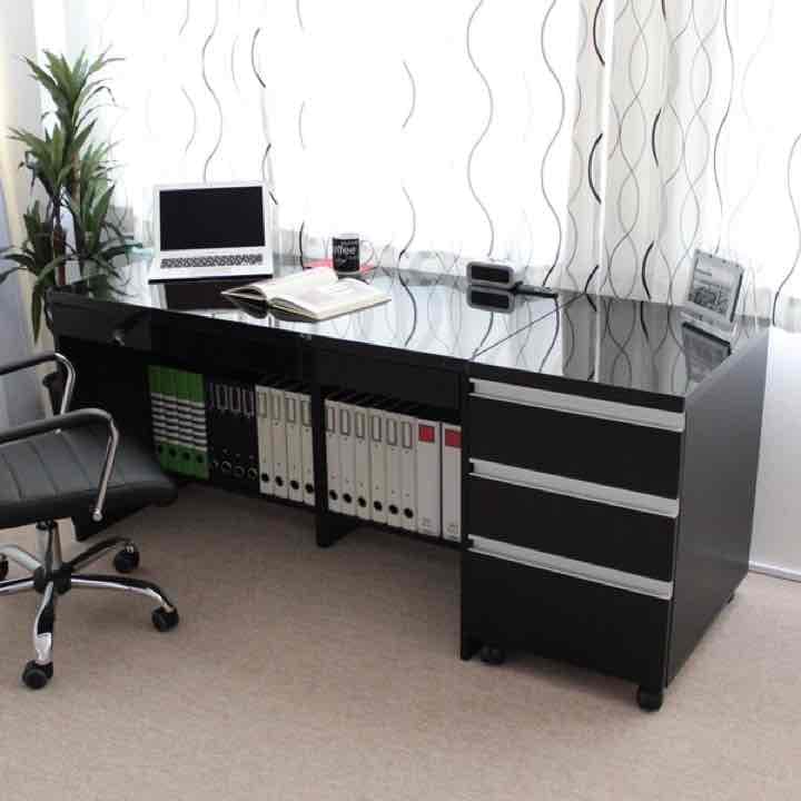 新生活特価‼️鏡面ブラック120幅デスク