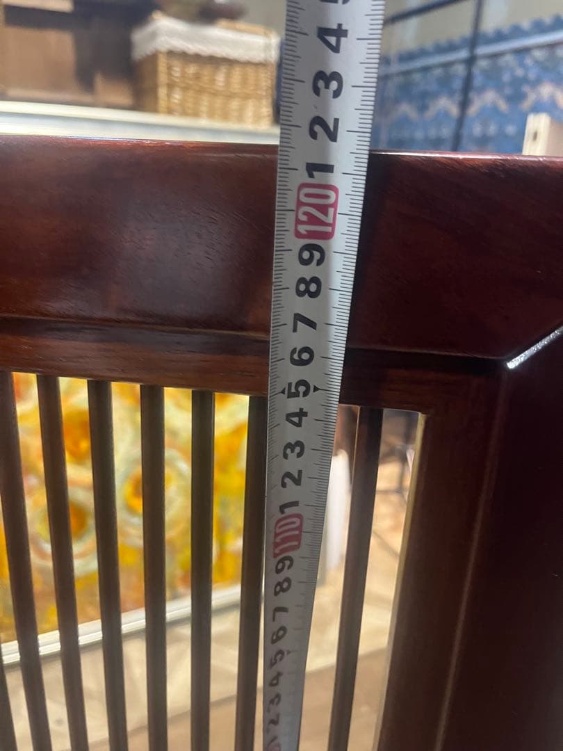 Yasu＊衝立 透かし彫り 螺鈿細工 唐木 間仕切り インテリア 紫檀楔