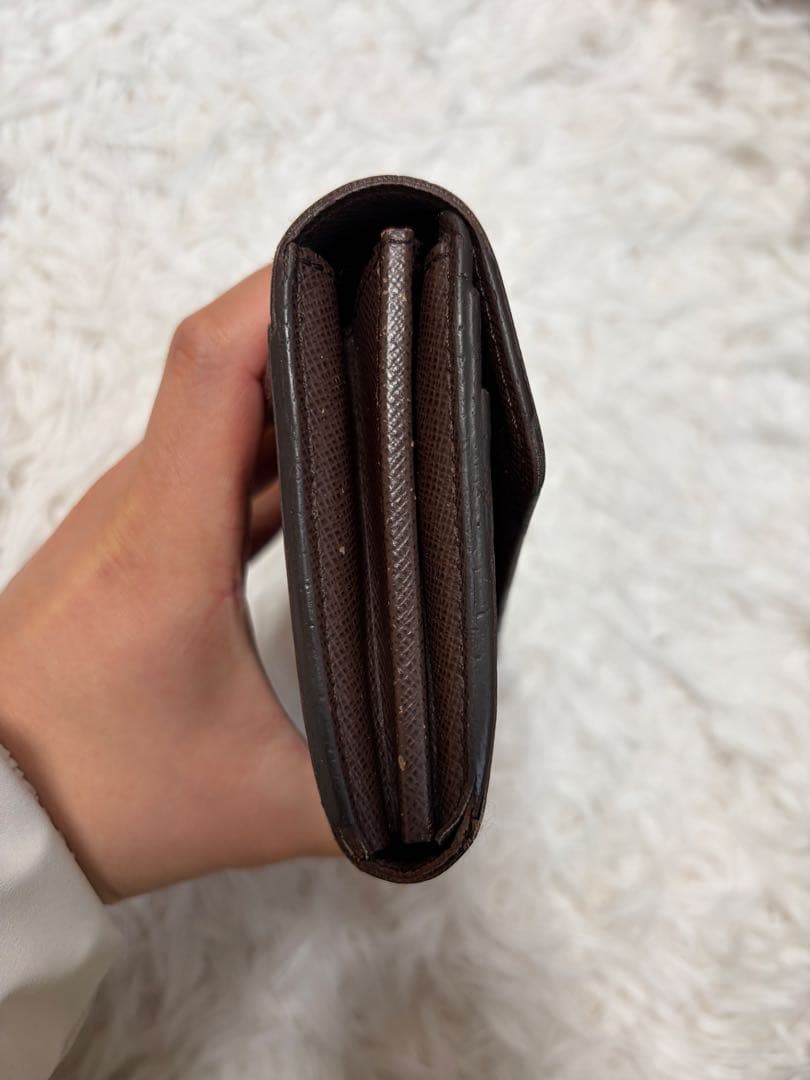 LOUIS VUITTONダミエ エベヌ ポルトフォイユ・サラ