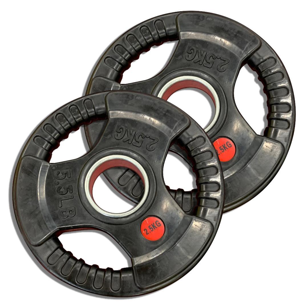 50mm 3グリップラバープレート　2,5㎏8枚