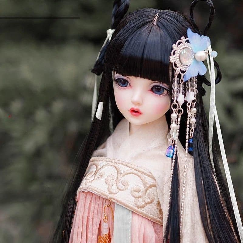 AX55 BJD 1/3 人形 ドール　用ウィッグ カツラ 耐熱 ハンドメイド
