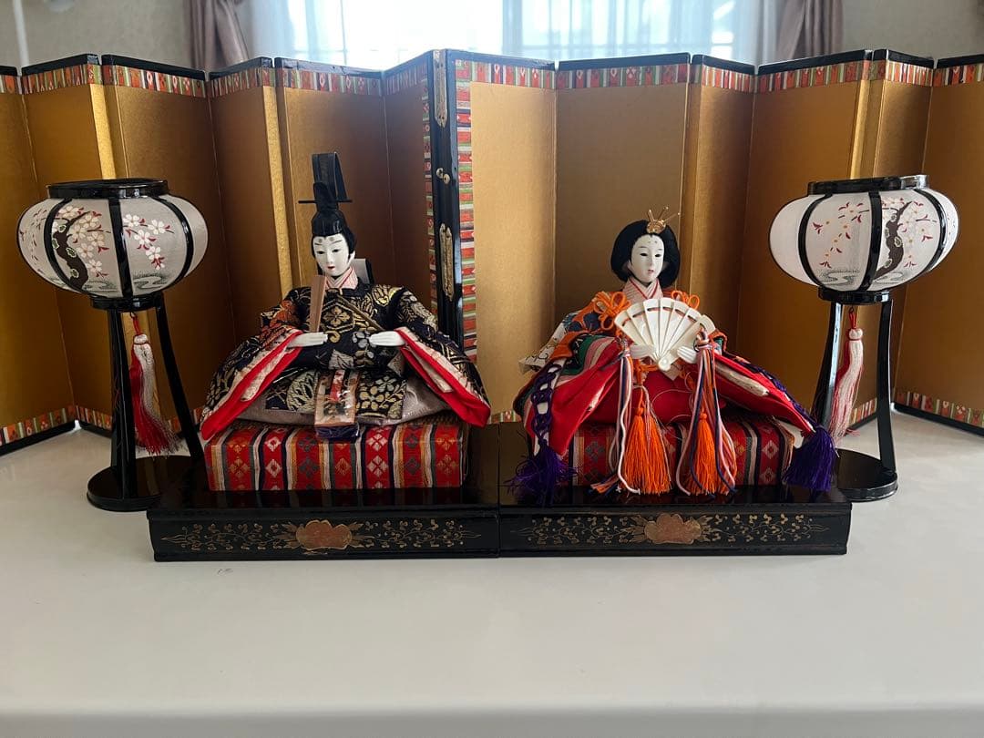 雛人形セット 金屏風 提灯付き