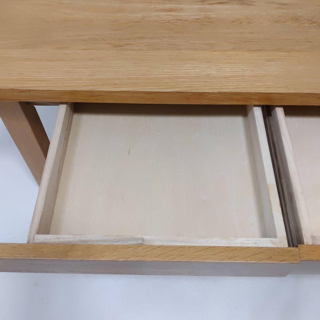 無印良品 オーク材 ローテーブル 引き出し 木製 ナチュラル 文机 デスク