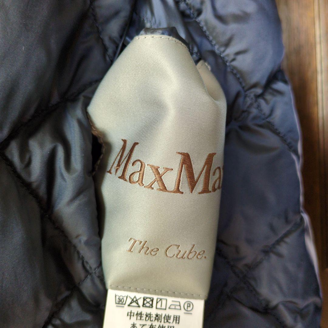 22AW マックスマーラCUBEダウンロングコート　ヌートリアファー付ポーチあり