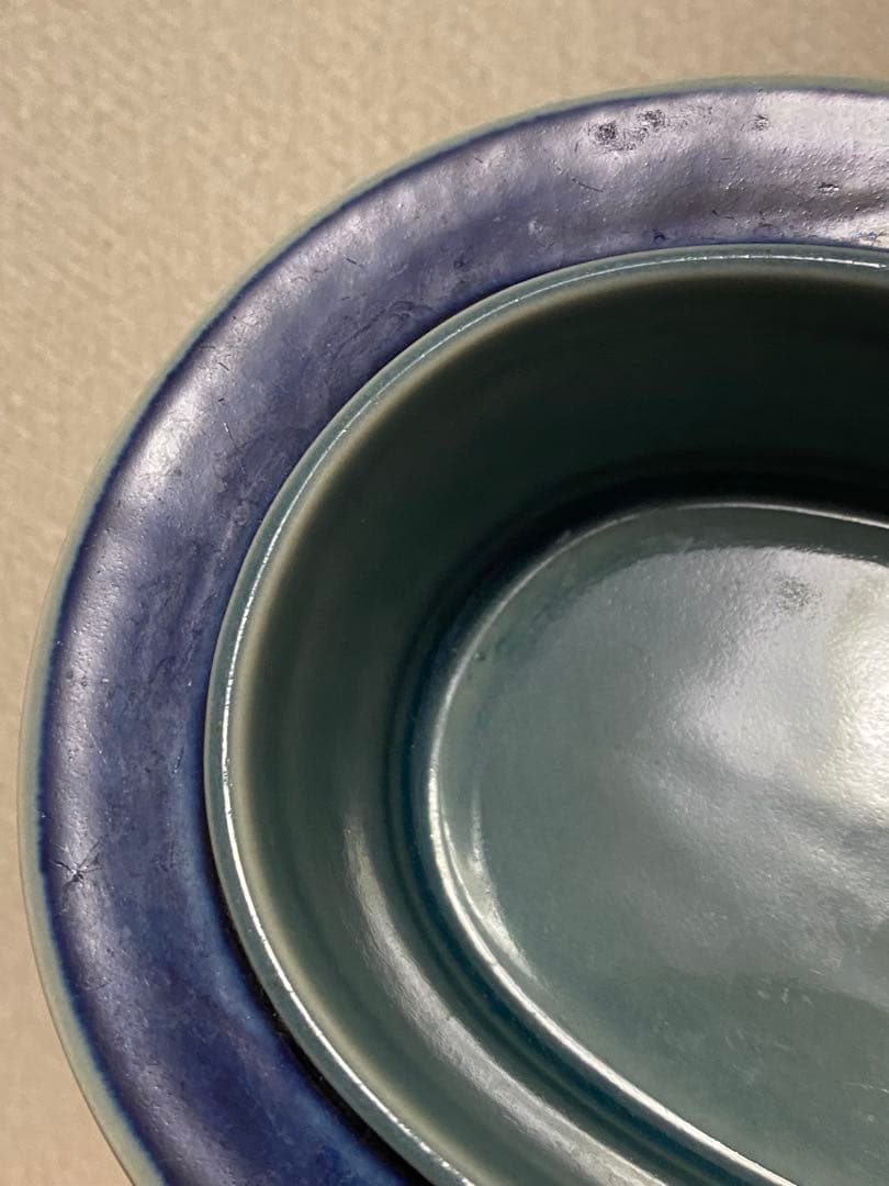 レア　アラビア　フラクタス　ブルー　プレート　蓋付きボンボニエール（菓子器）