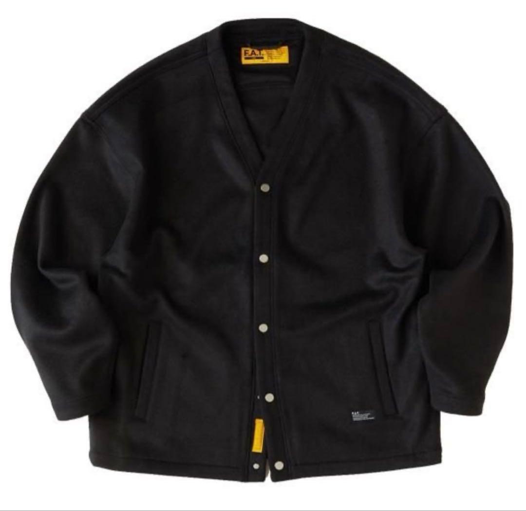 美品FAT BEAVEGAN ブラックカーディガン