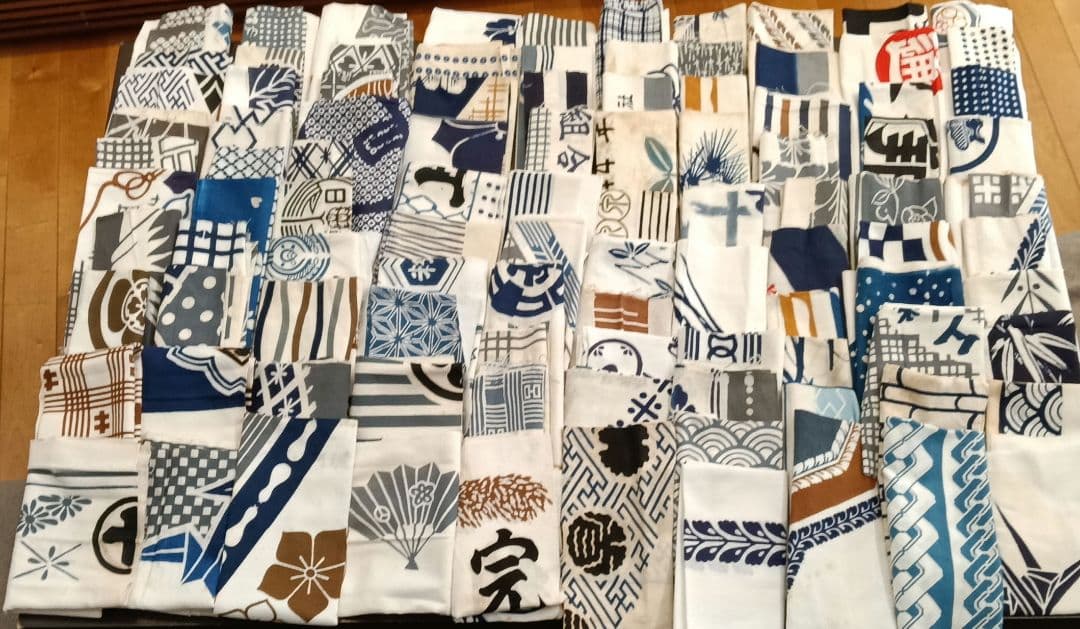 激選☆昭和レトロ✩店か大柄中心　手ぬぐい　大量まとめて　100枚セット