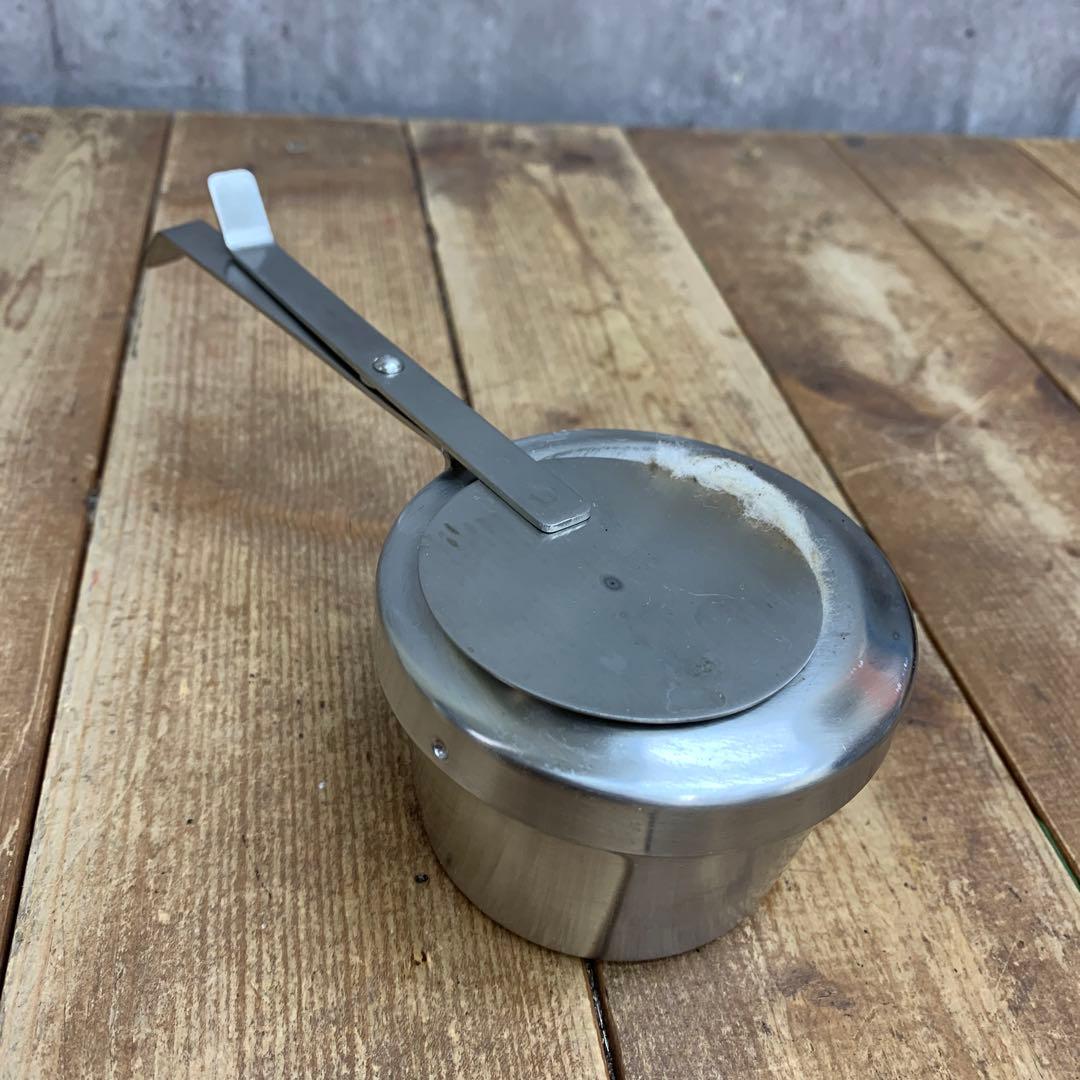 E-2 【希少・ヴィンテージ】ステンレス製 フォンデュ鍋セット 木柄 レトロ キ