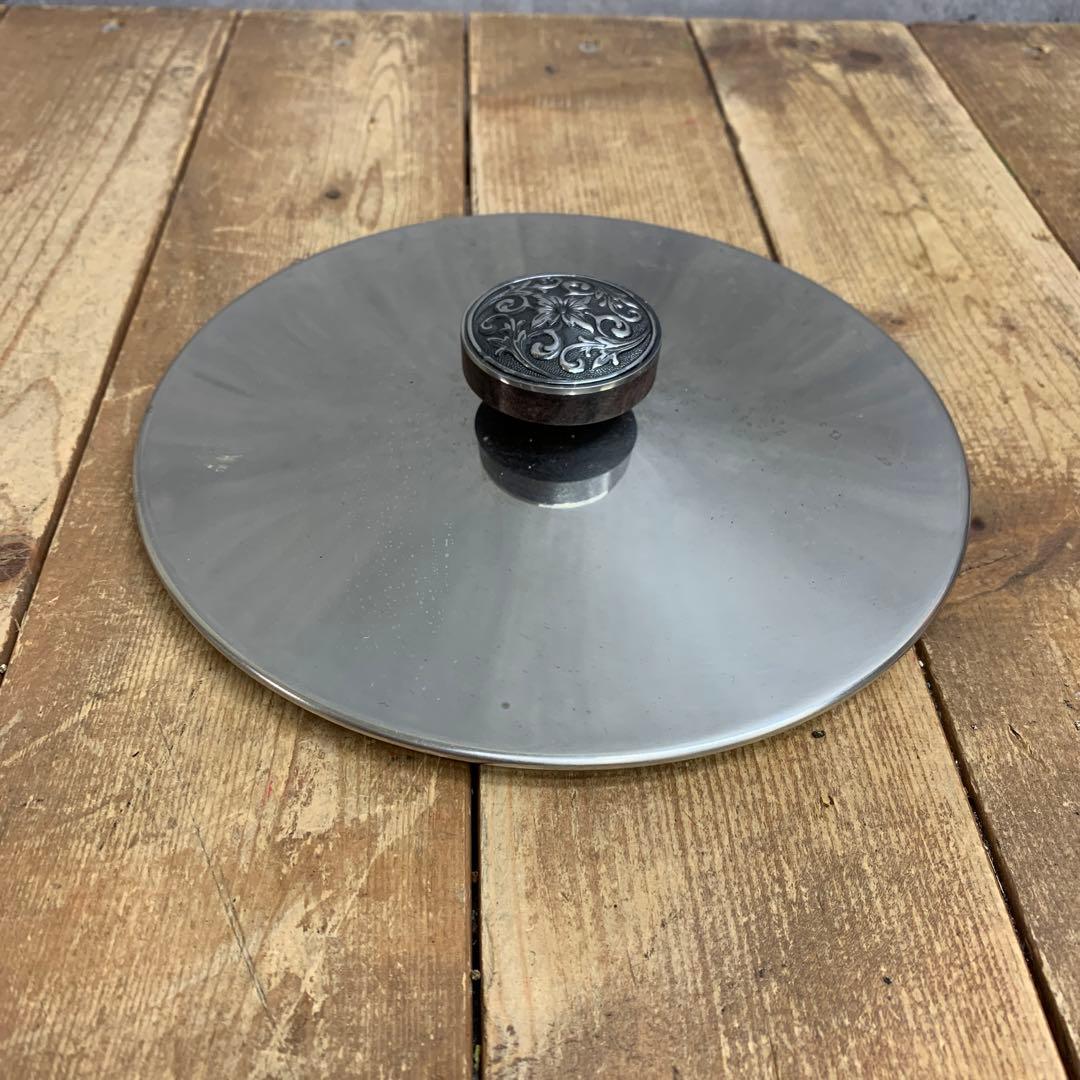 E-2 【希少・ヴィンテージ】ステンレス製 フォンデュ鍋セット 木柄 レトロ キ