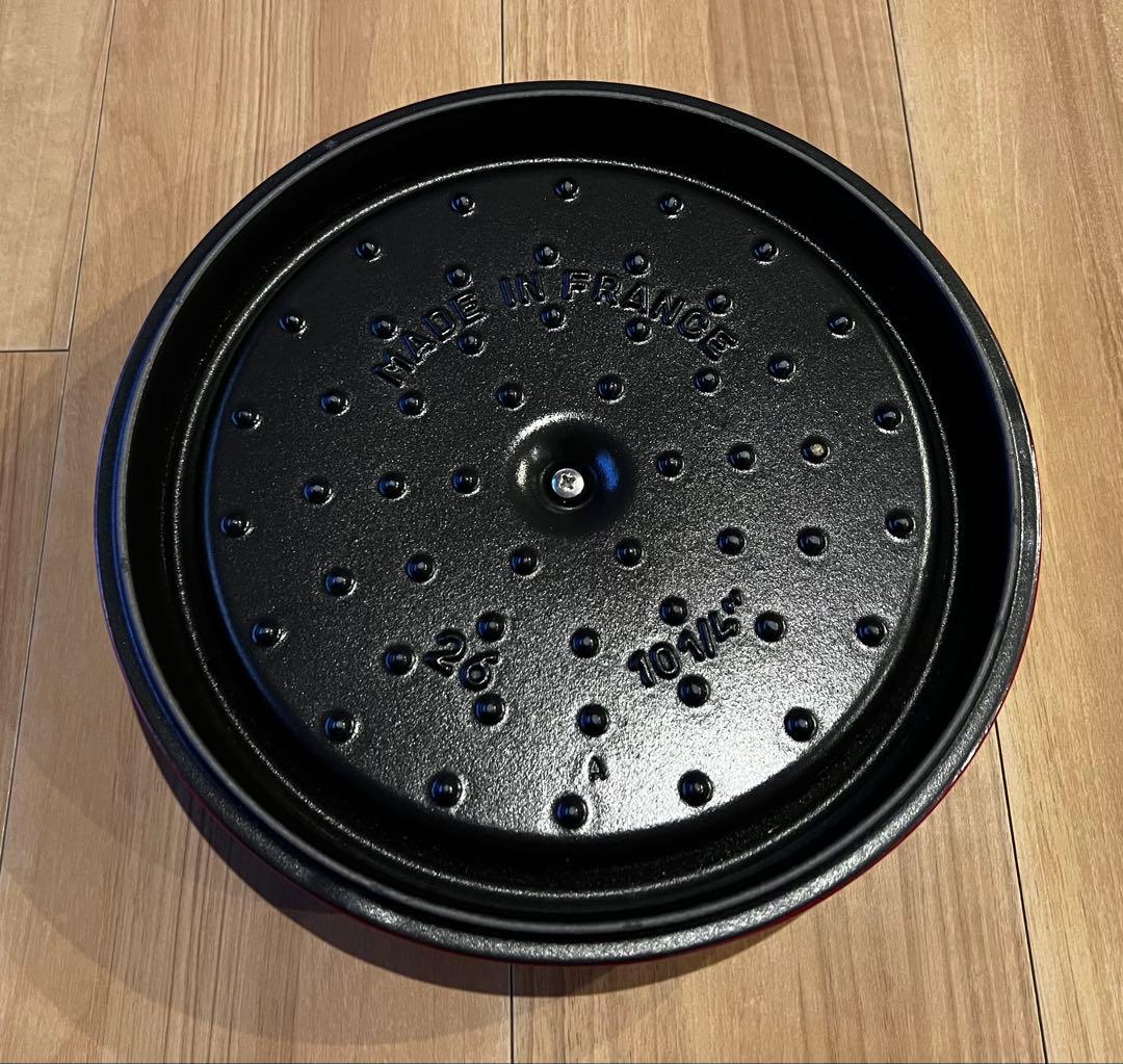 極美品 ストウブ STAUB LA COCOTTE 26 フランス チェリー