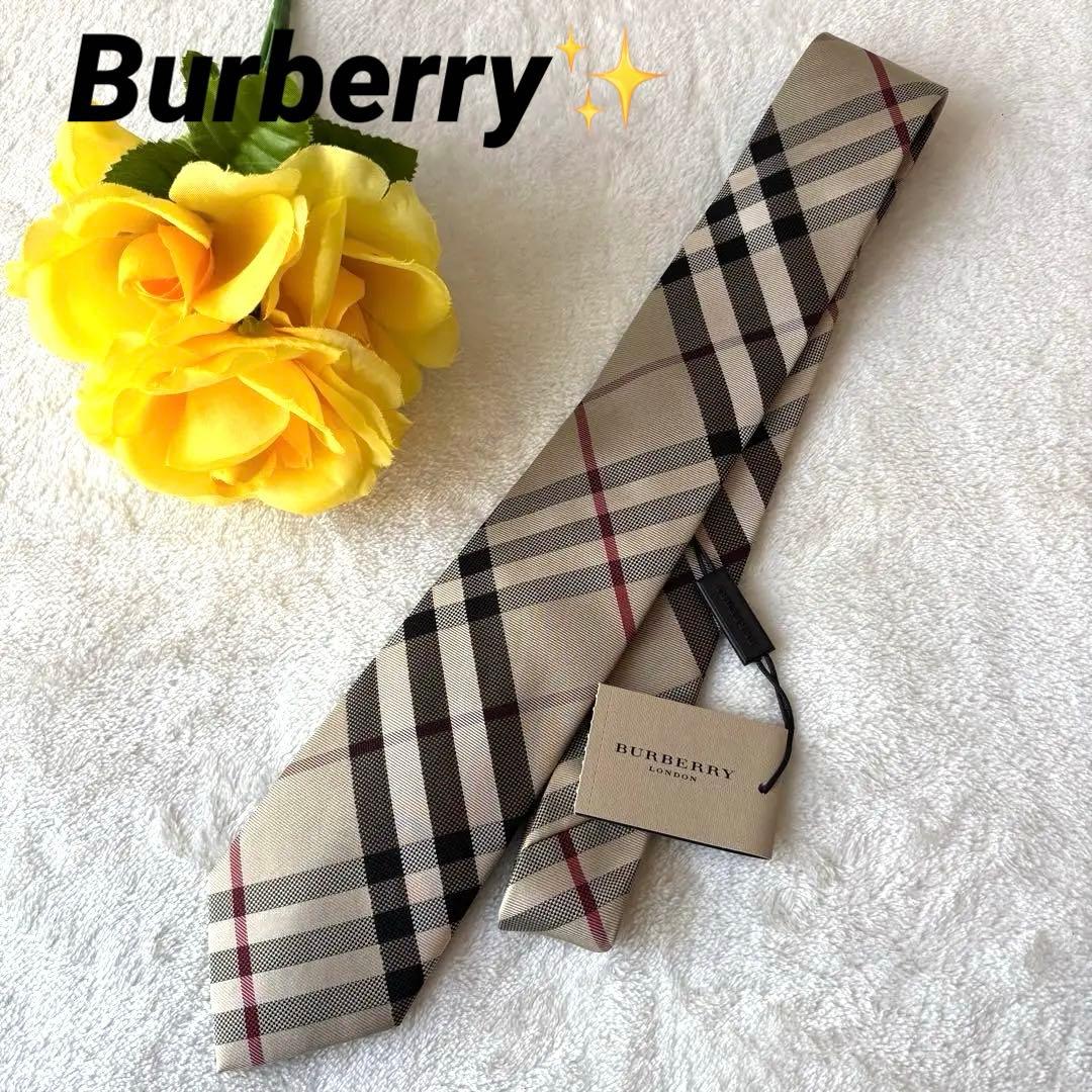 ✨未使用・タグ付き✨BURBERRY バーバリー ネクタイ　ノバチェック　現行