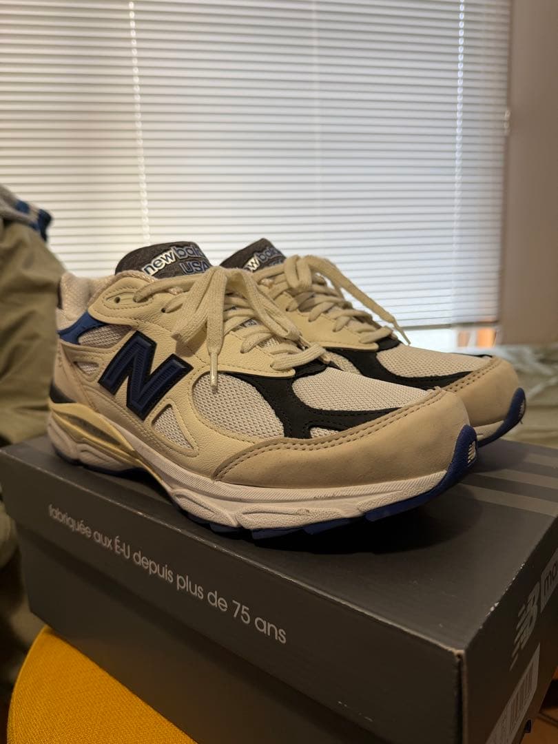 <値下げ>New Balance 990シリーズ ベージュ/ネイビー