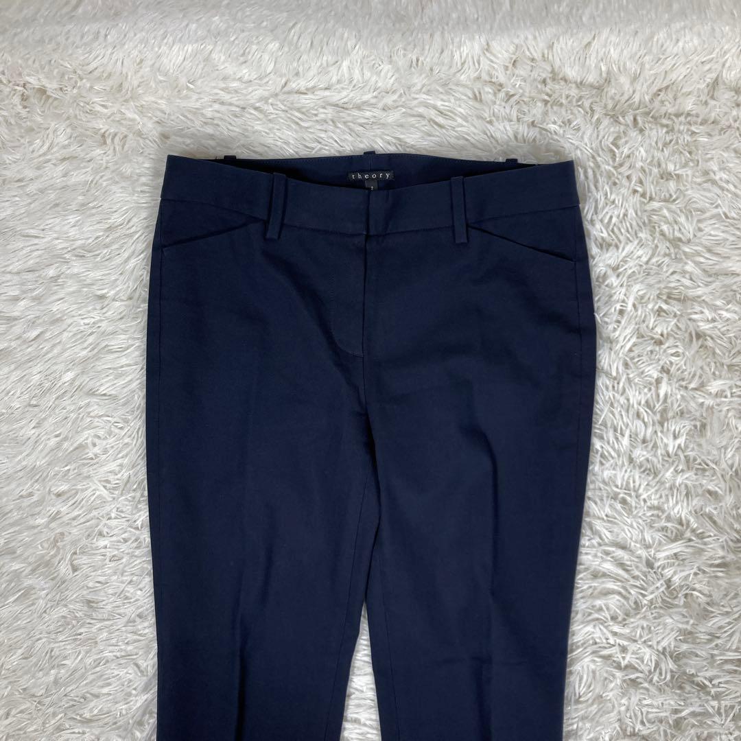美品　セオリー　セットアップパンツ　ストレッチ　ネイビー　Mサイズ