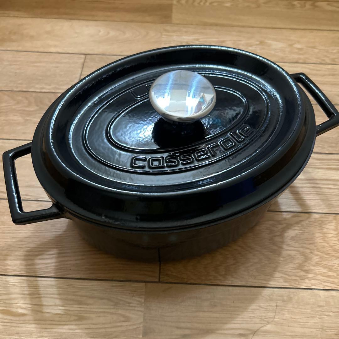 新品！LAVA オーバルキャセロール 27cm Shiny Black