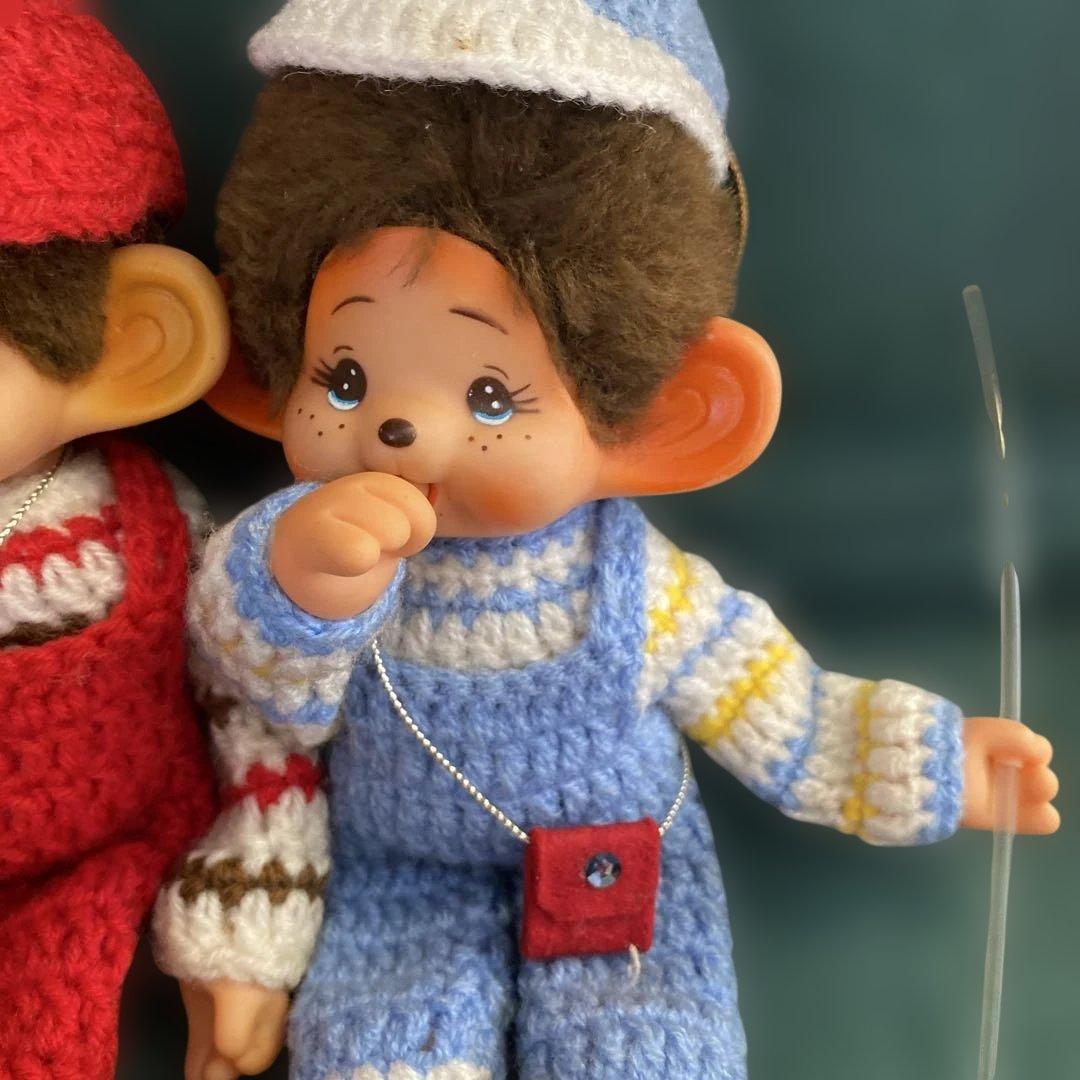 昭和レトロ　超希少レトロ　モンチッチ　手編みぬいぐるみ