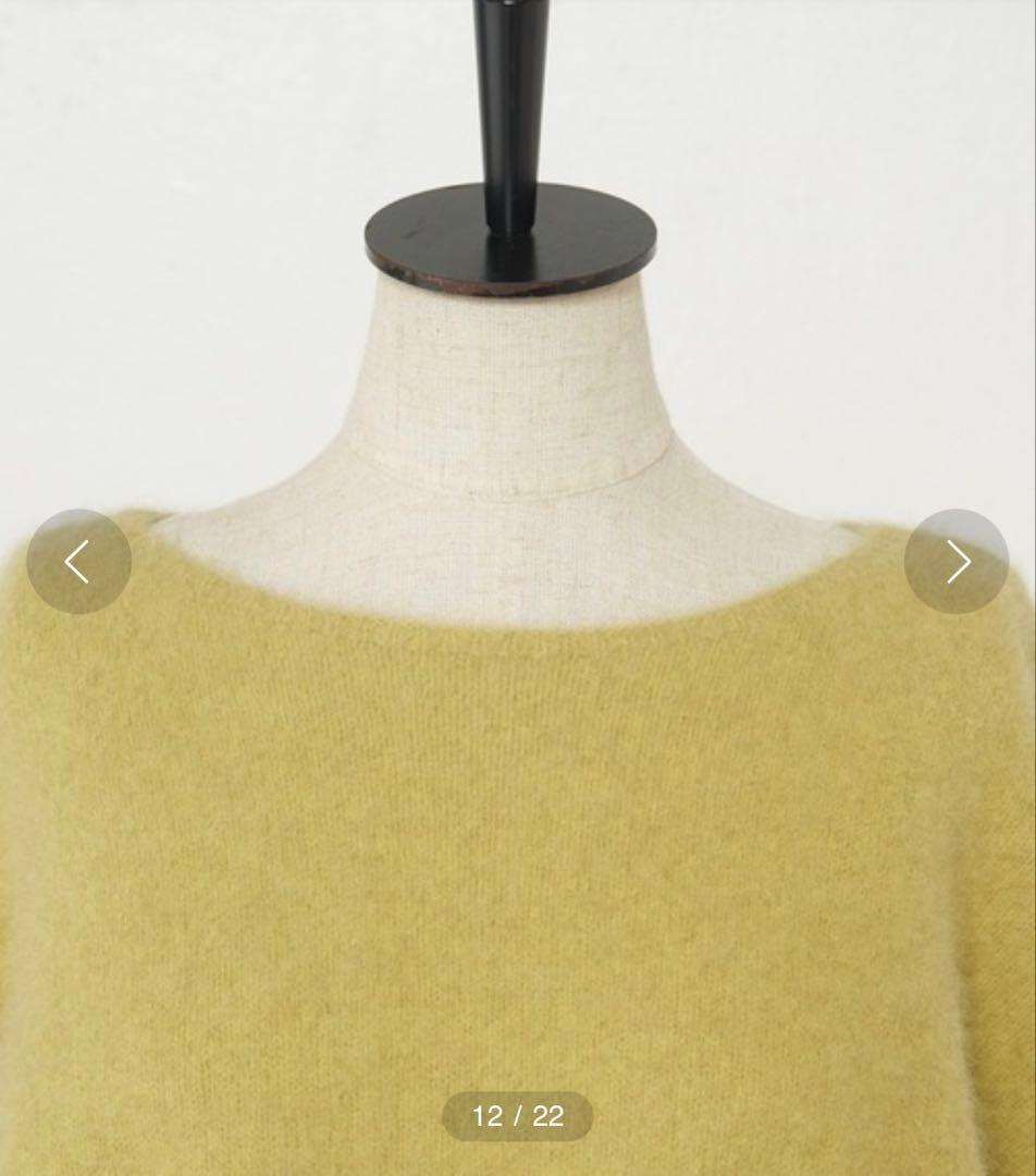 新品　ビアズリー BEARDSLEY FOXウールドルマンニット 黄色イエロー