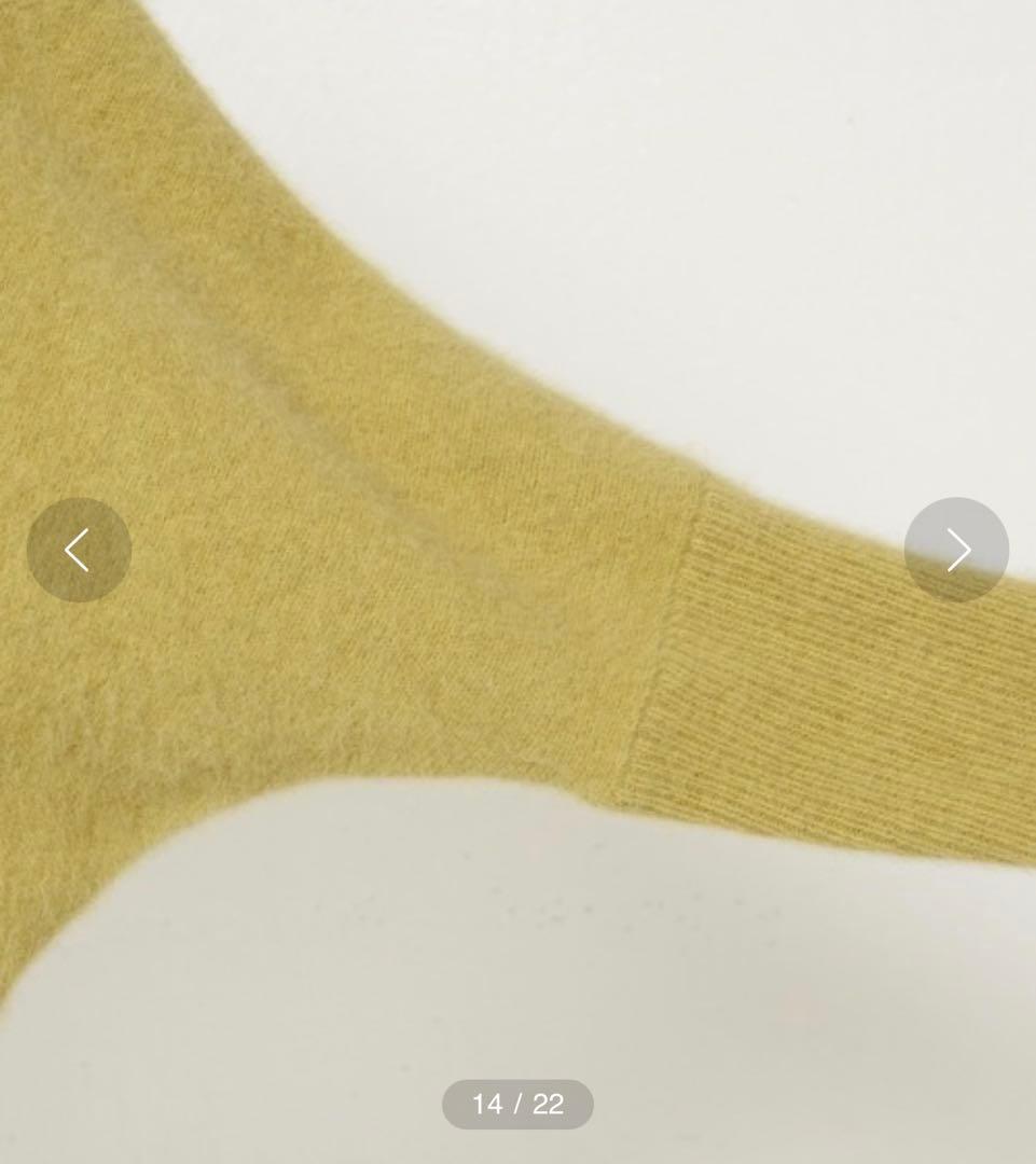 新品　ビアズリー BEARDSLEY FOXウールドルマンニット 黄色イエロー