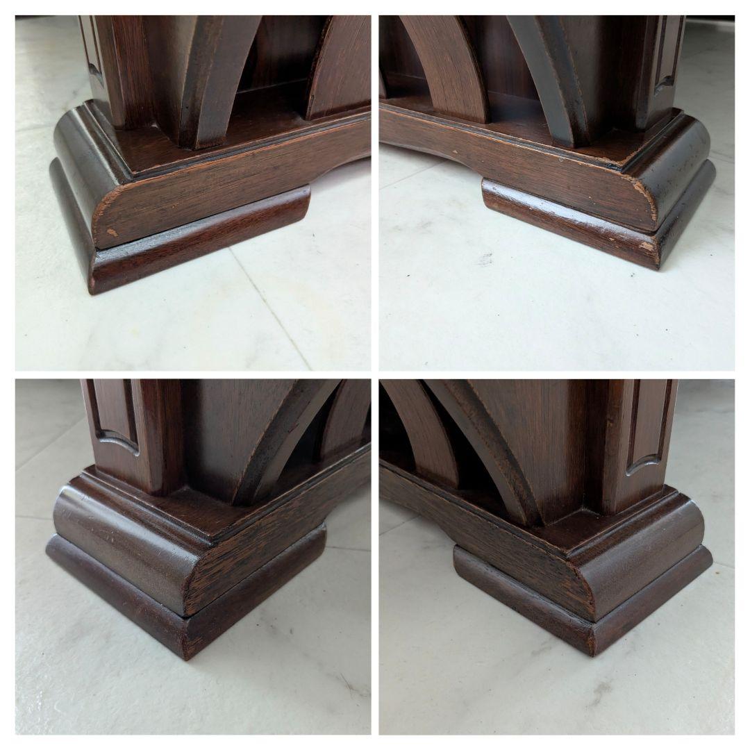 80s ビンテージ 大理石柄 木製 テーブル ミッドセンチュリー レトロモダン