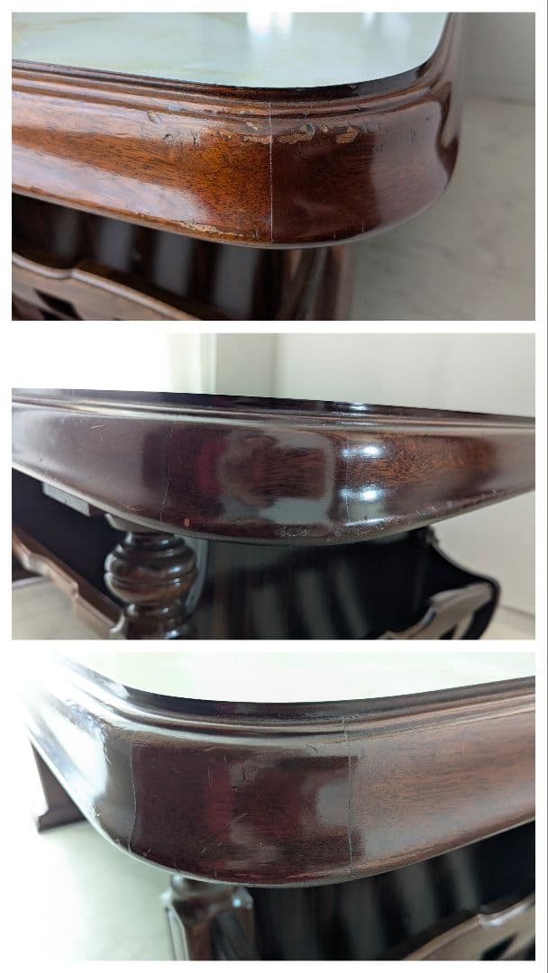 80s ビンテージ 大理石柄 木製 テーブル ミッドセンチュリー レトロモダン