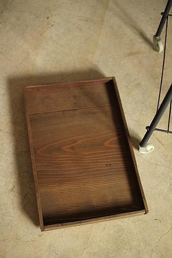 古い鉄と古材のキッチンラック　食器棚　オープンラック　古家具　古道具