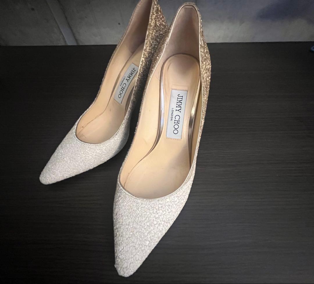 【期間限定】JIMMY CHOOグリッターハイヒール 36サイズ　ジミーチュウ