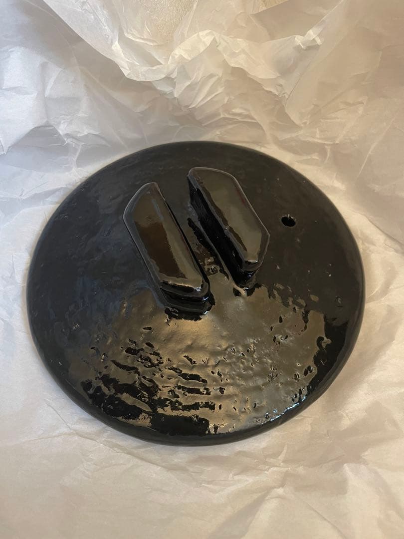 黑楽二合御飯鍋　雲井釜