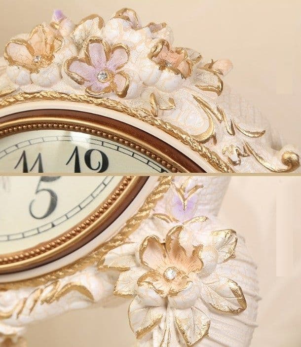 輸入雑貨　ヨーロピアン　『プリンセス・サイレント置時計』　エレガント　姫系