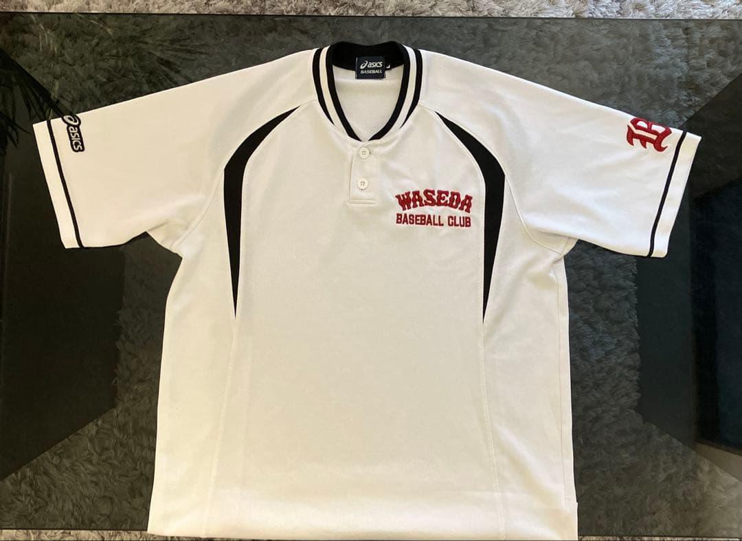 asics アシックス 早稲田実業 高校野球 ベースボールシャツ 練習着