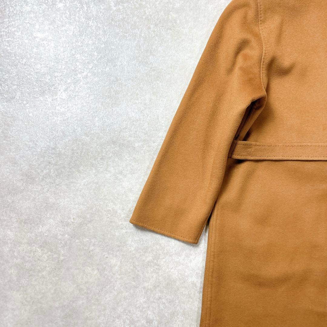 スイス製　キャメル　カシミヤ100% ロングリバーコート　ダブルフェイスコート