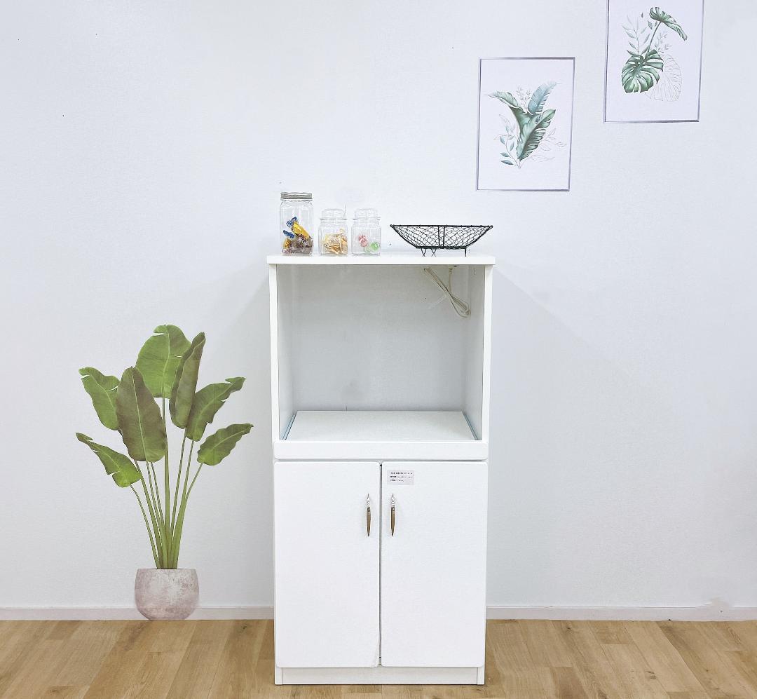 レンジラック　幅60cm　レンジ台　ホワイト