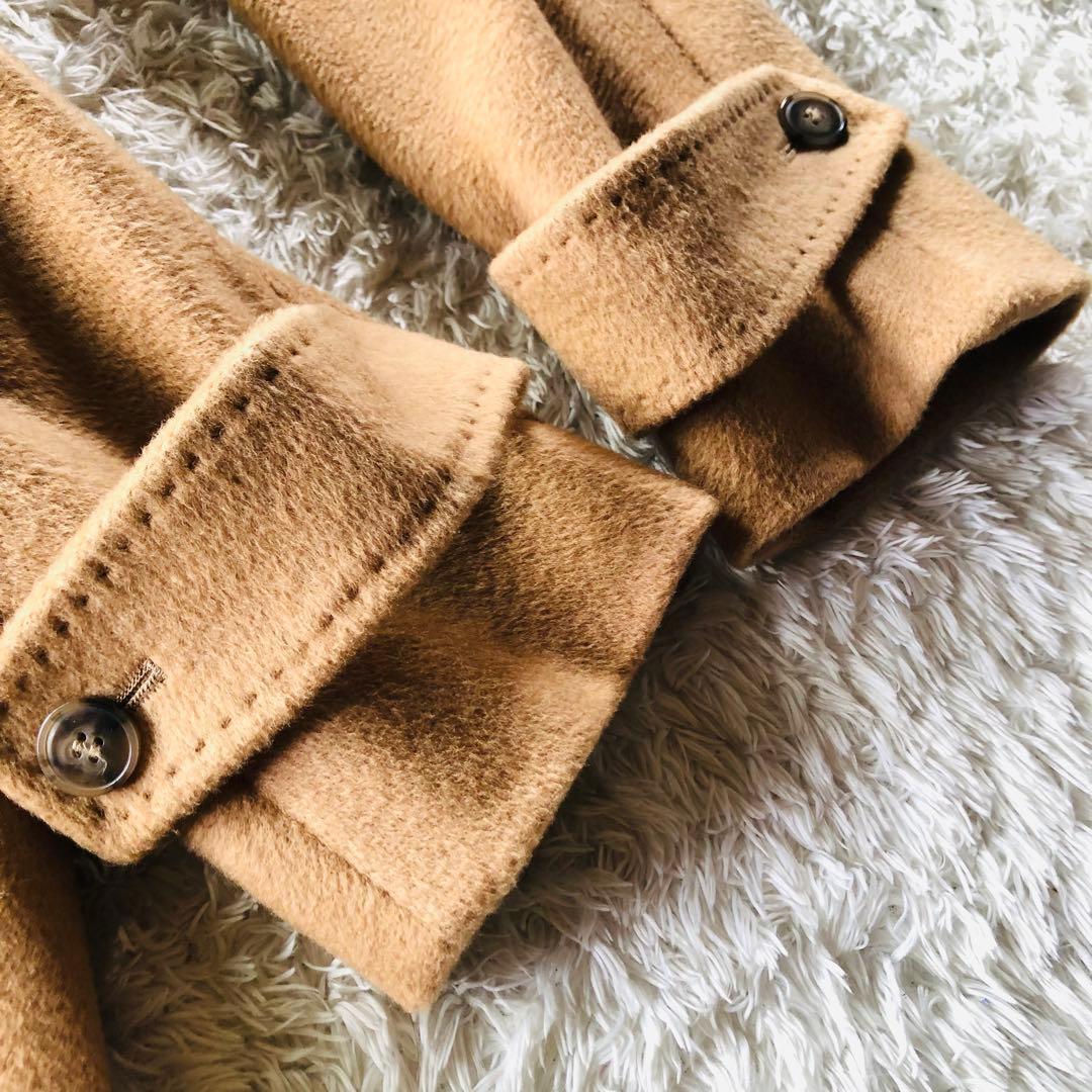 極美品✨マックスマーラ マニュエラコート キャメル100% 女優襟 白タグ M