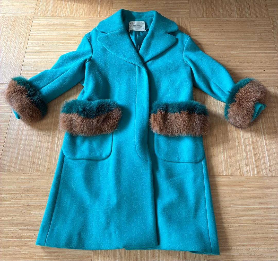 チェスティ　ロングコート ファー付き