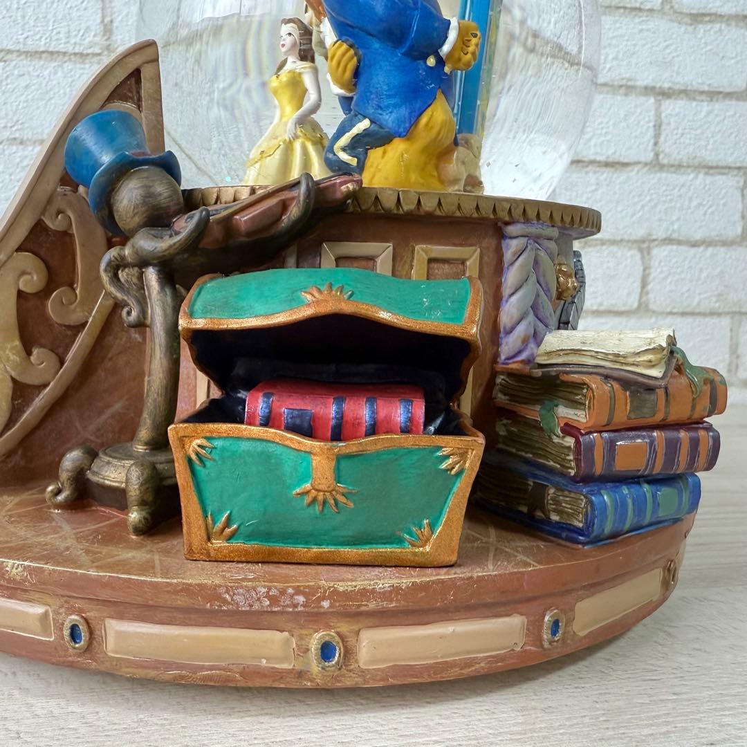 希少 廃盤品★ディズニー 美女と野獣 ライトアップ スノーグローブ スノードーム