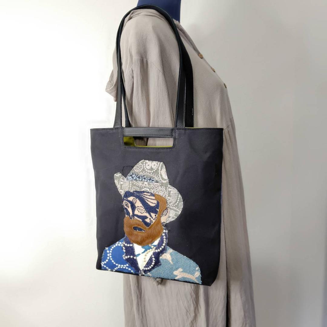 ミナペルホネン/ちょうちょ×ゴッホカケラパッチWフェイス/A4ショルダートートマ