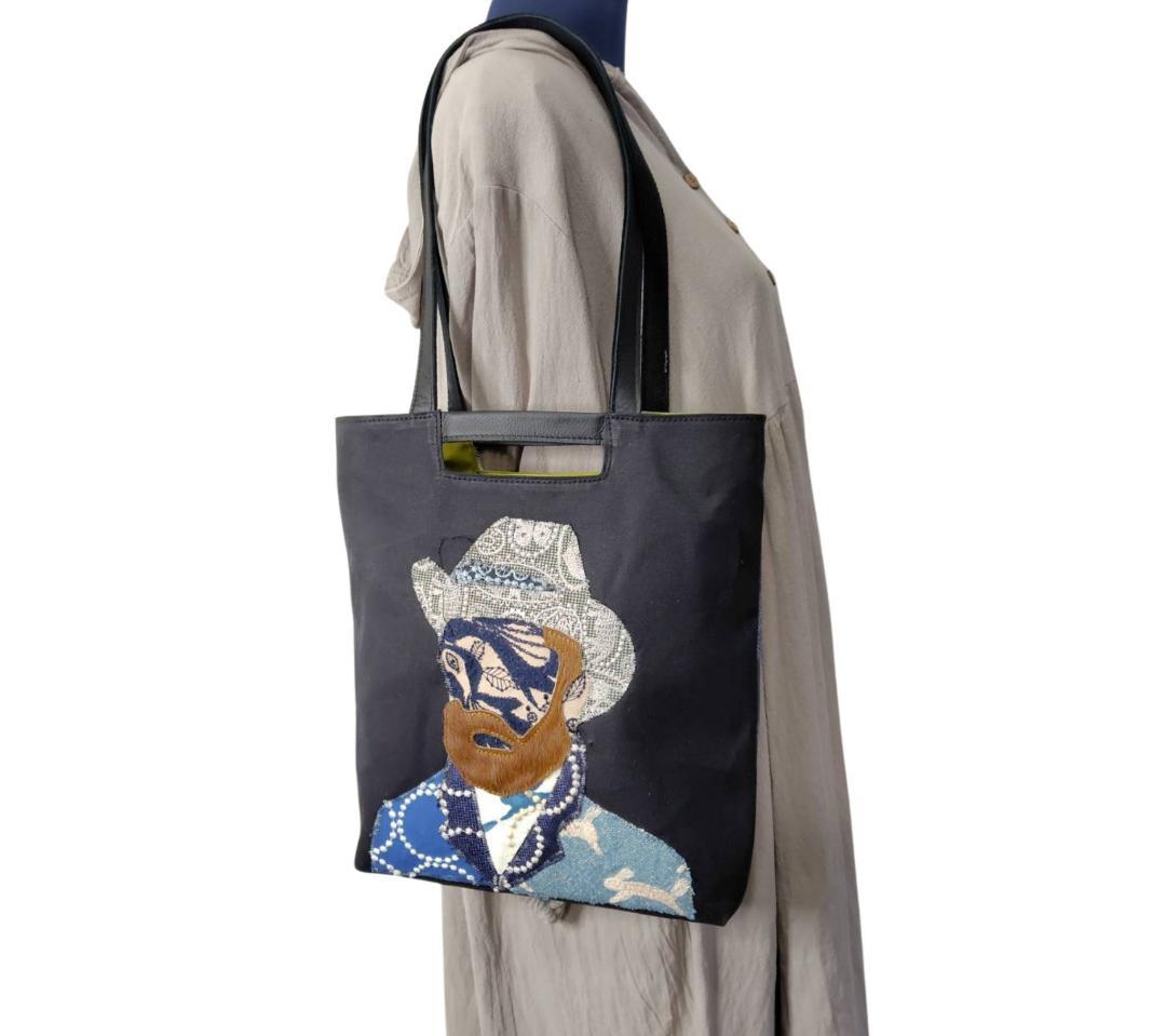 ミナペルホネン/ちょうちょ×ゴッホカケラパッチWフェイス/A4ショルダートートマ