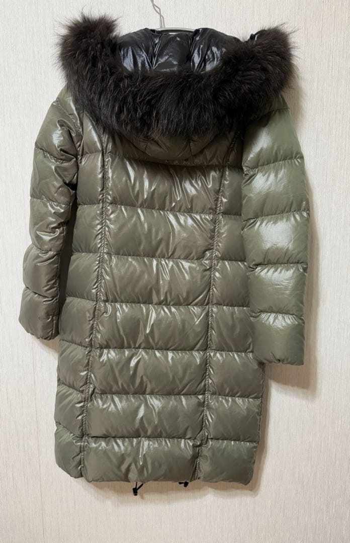 DUVETICA オリーブグリーン ロングコート ダウン　リアルファー付き