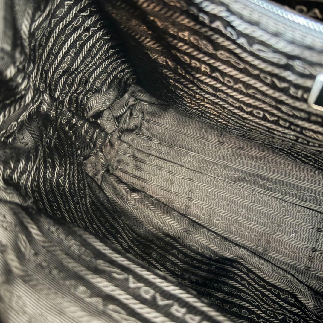 PRADAプラダナイロンショッピングトートバッグ黒タグ有り