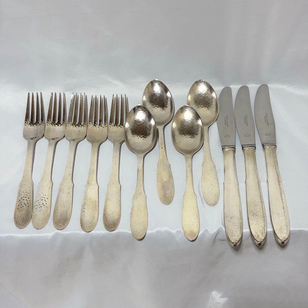 美品　 ジョージジェンセン　マーメイド　カトラリー　セット　シルバー