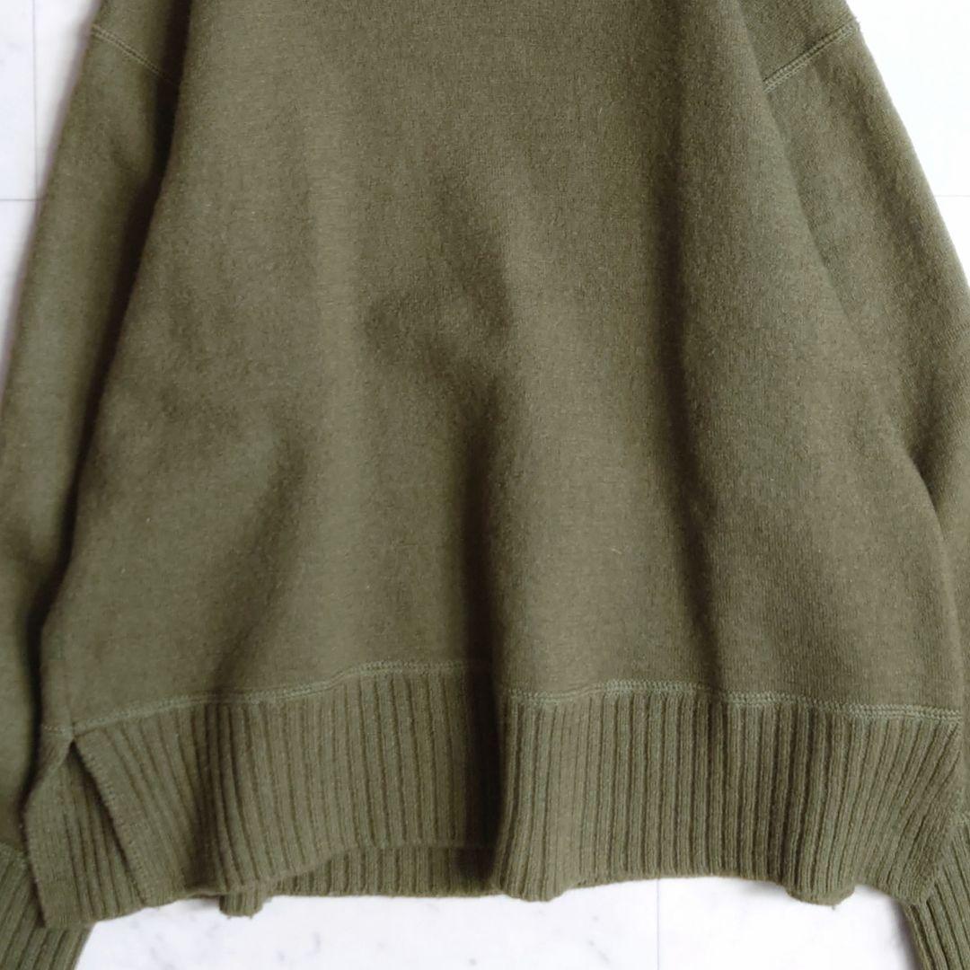 美品♪ 23AW マーガレットハウエル フェルトラフウールニット グリーン系