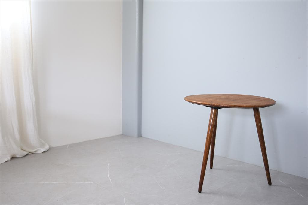 英国アンティークチーク古木コーヒーテーブル/木製机/ローテーブル(89-267