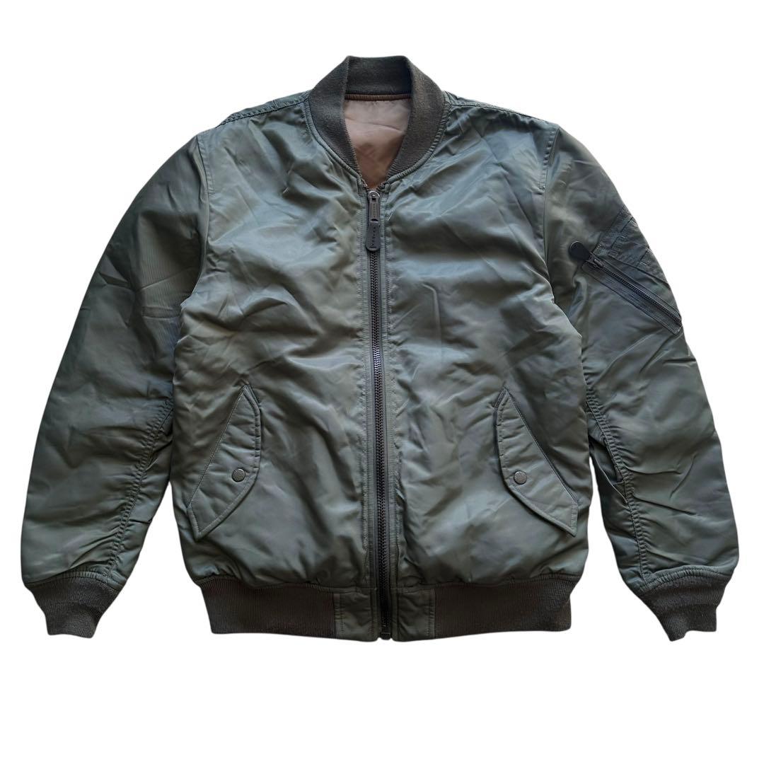 アヴィレックス　MA-1 フライトジャケット　リバーシブル　カーキー　ブルゾンL