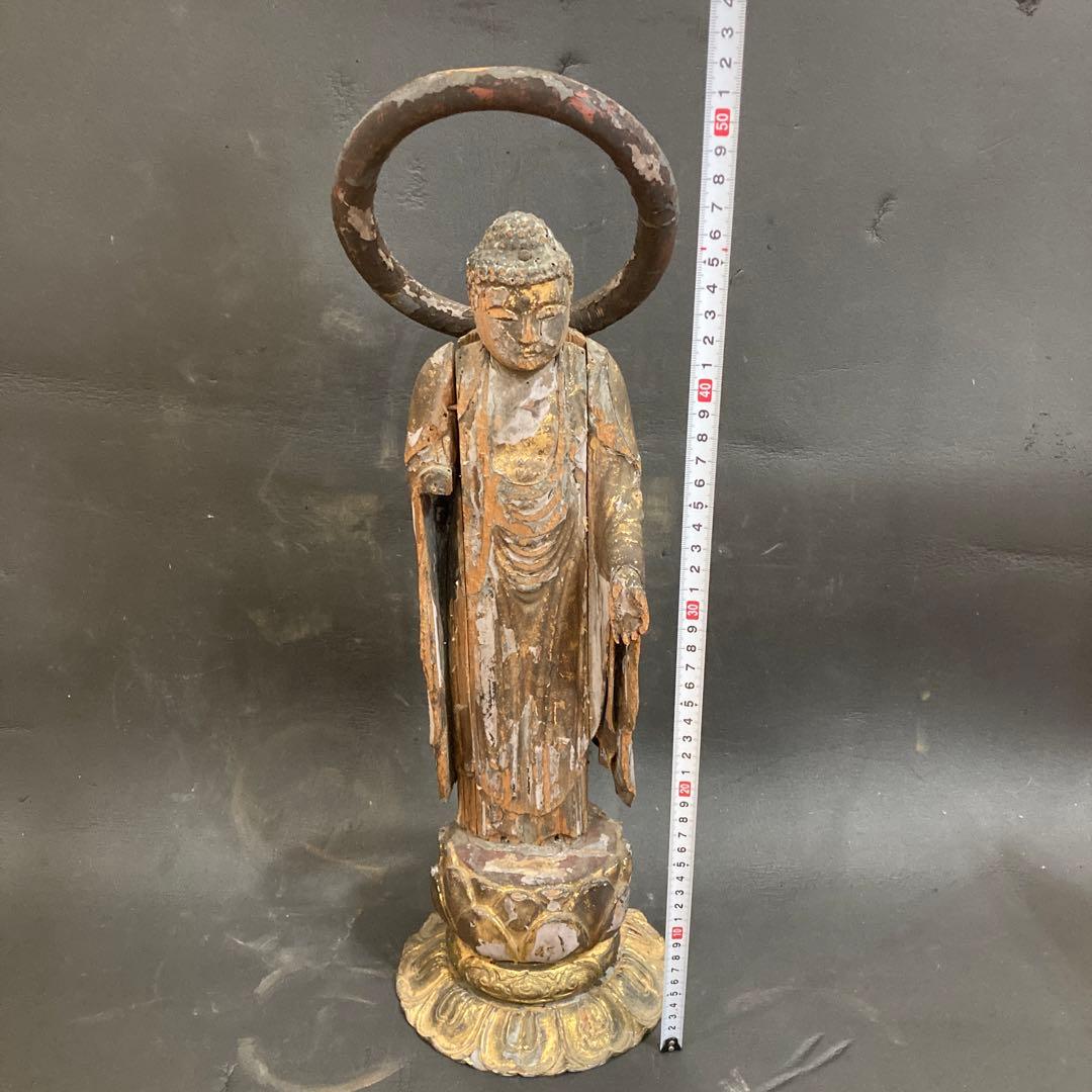 阿弥陀如来　室町時代　木製　木彫