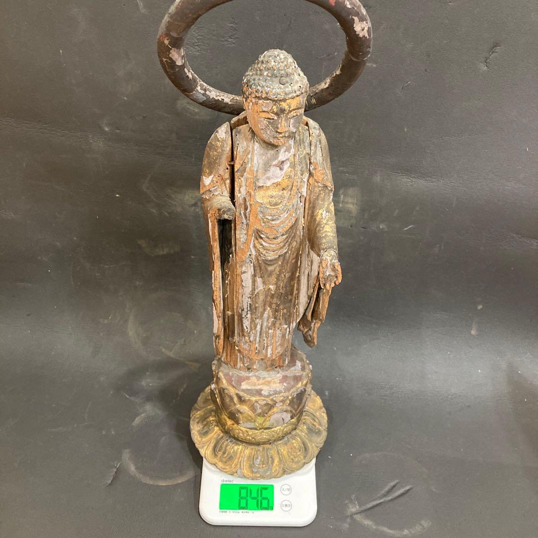 阿弥陀如来　室町時代　木製　木彫