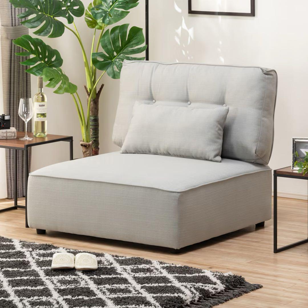 ニトリ　グレー 1人掛け　ソファ　シートン2