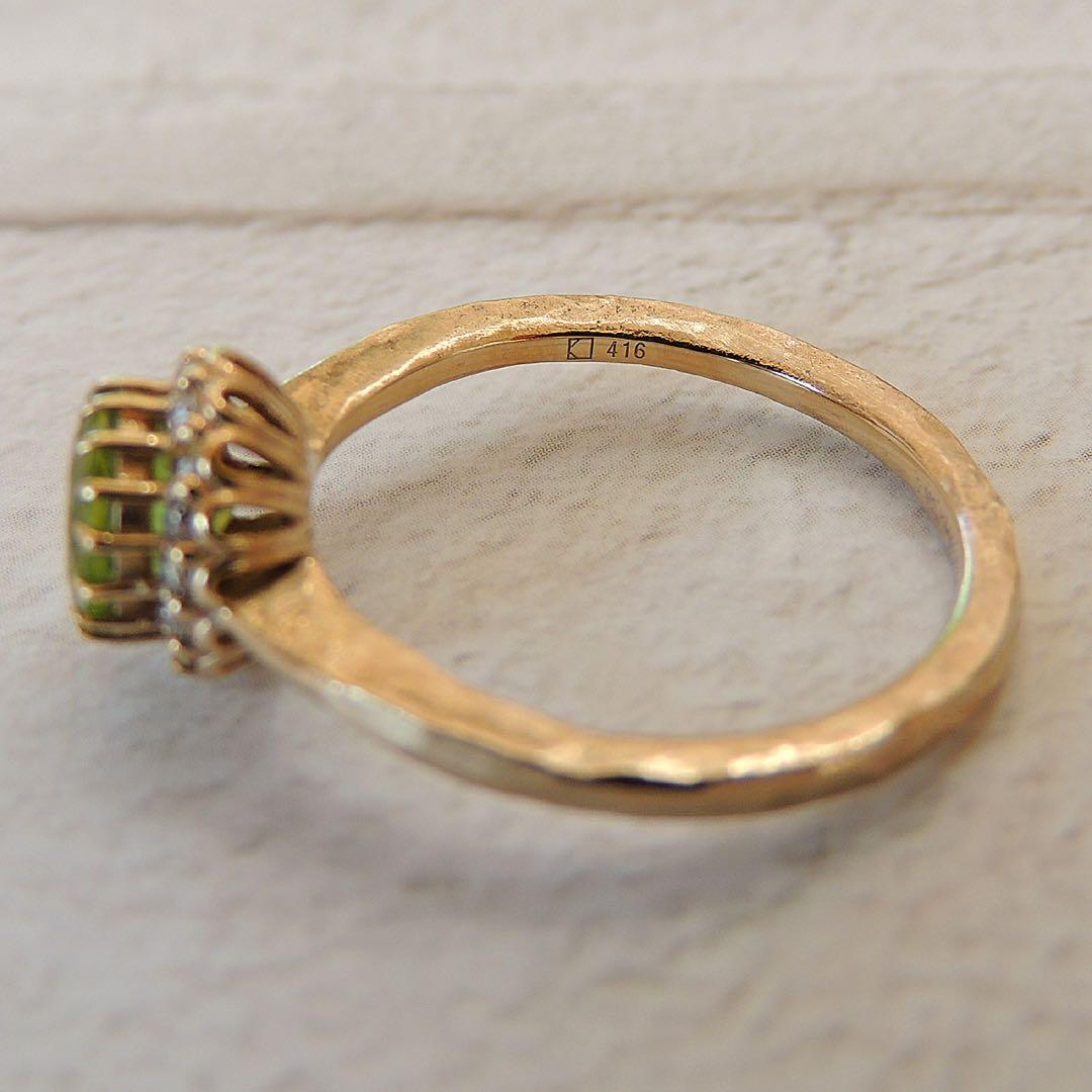 パーセルジュエリー ペリドット ポンポネアンスールリング 11号
