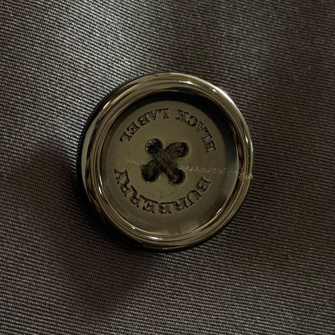 バーバリーブラックレーベル　トレンチコート　2way　チェック　ライナー　黒　L