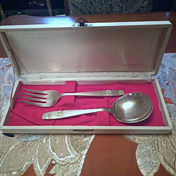 アンティーク サラダサーバー