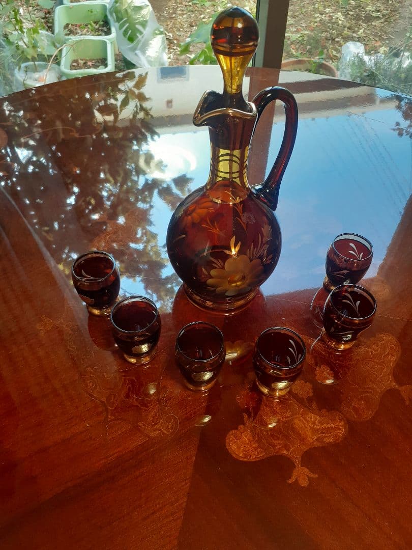 ボヘミアグラス　デキャンタ&グラス