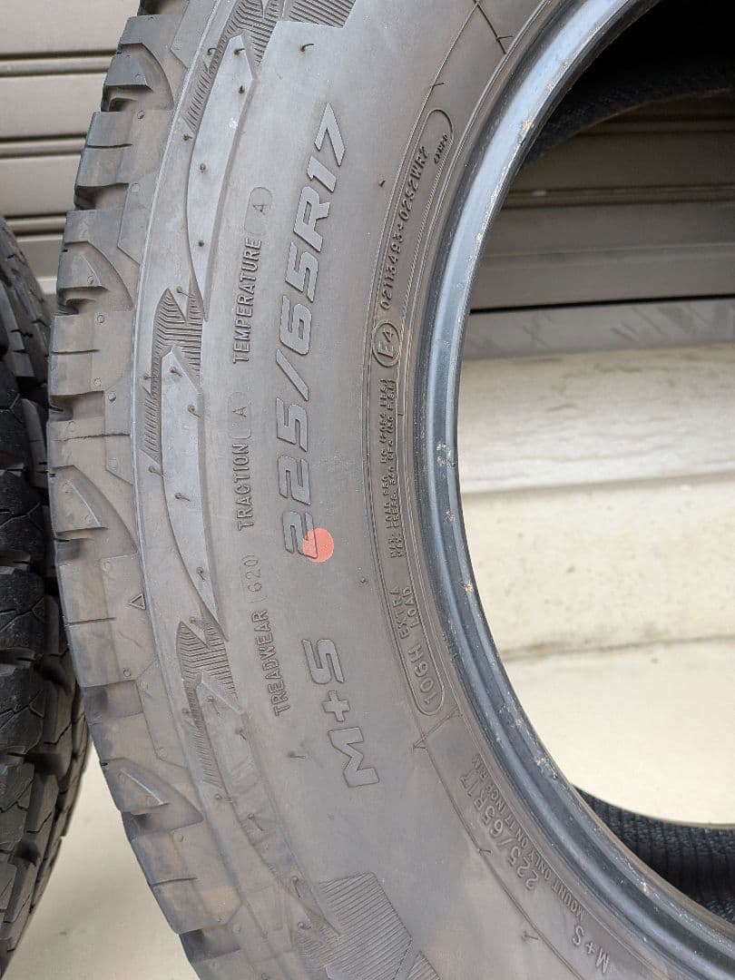 ①225/65R17 9.5分山 2/4 グッドイヤー クーパー AT サマー夏