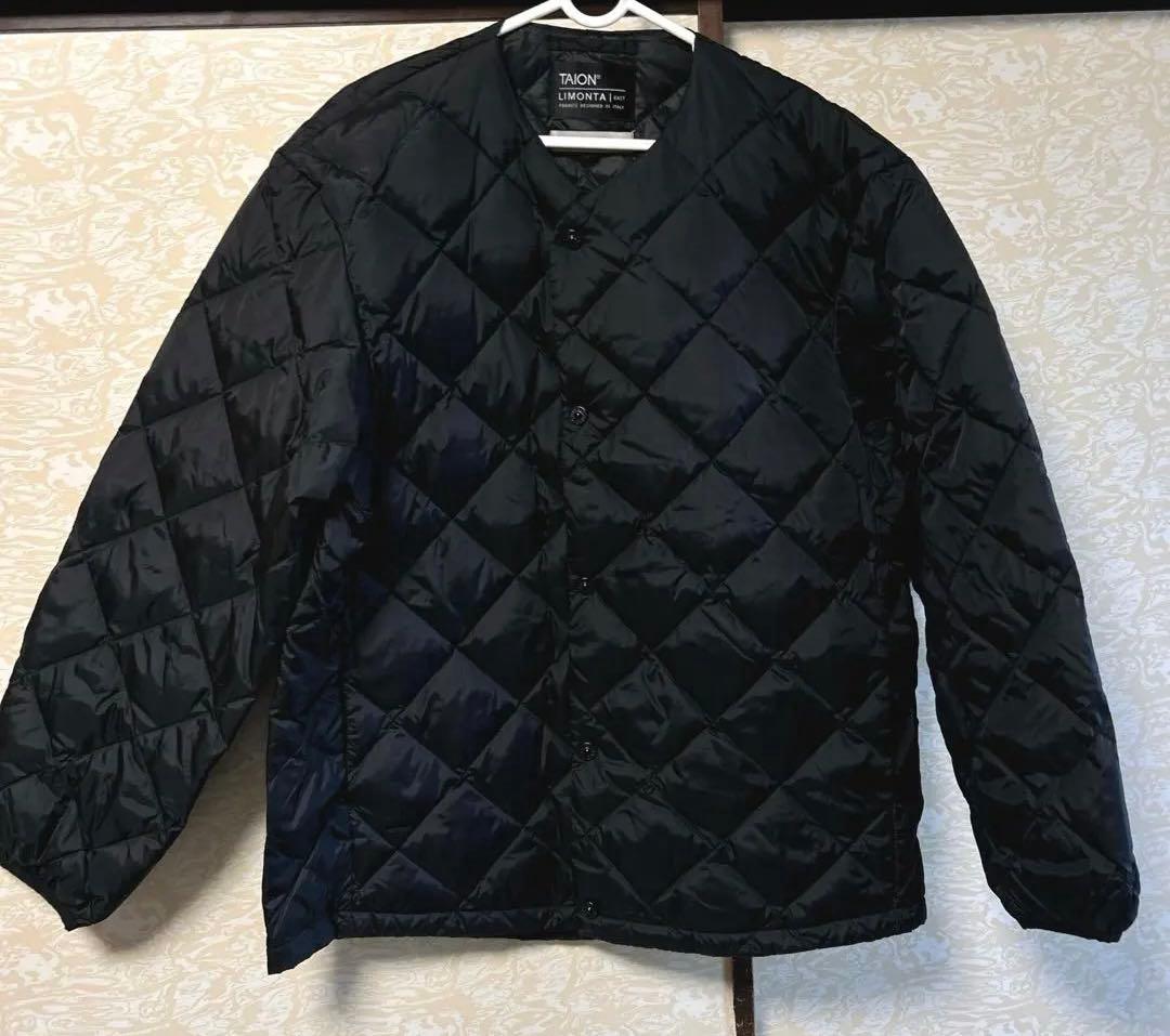 TAION×UNFILO ダウンジャケット　コラボ　L 洗濯OK タイオン　黒